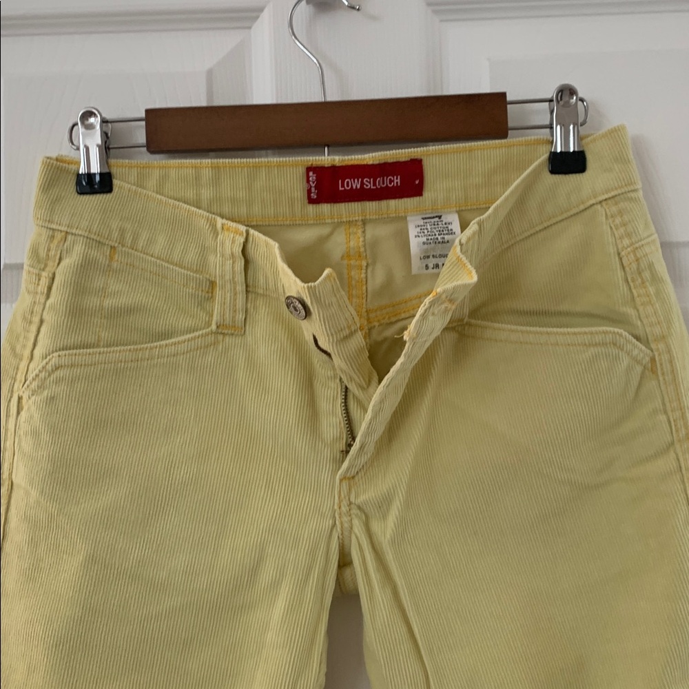 LEVIS Yellow Low Slouch Corduroy Pants